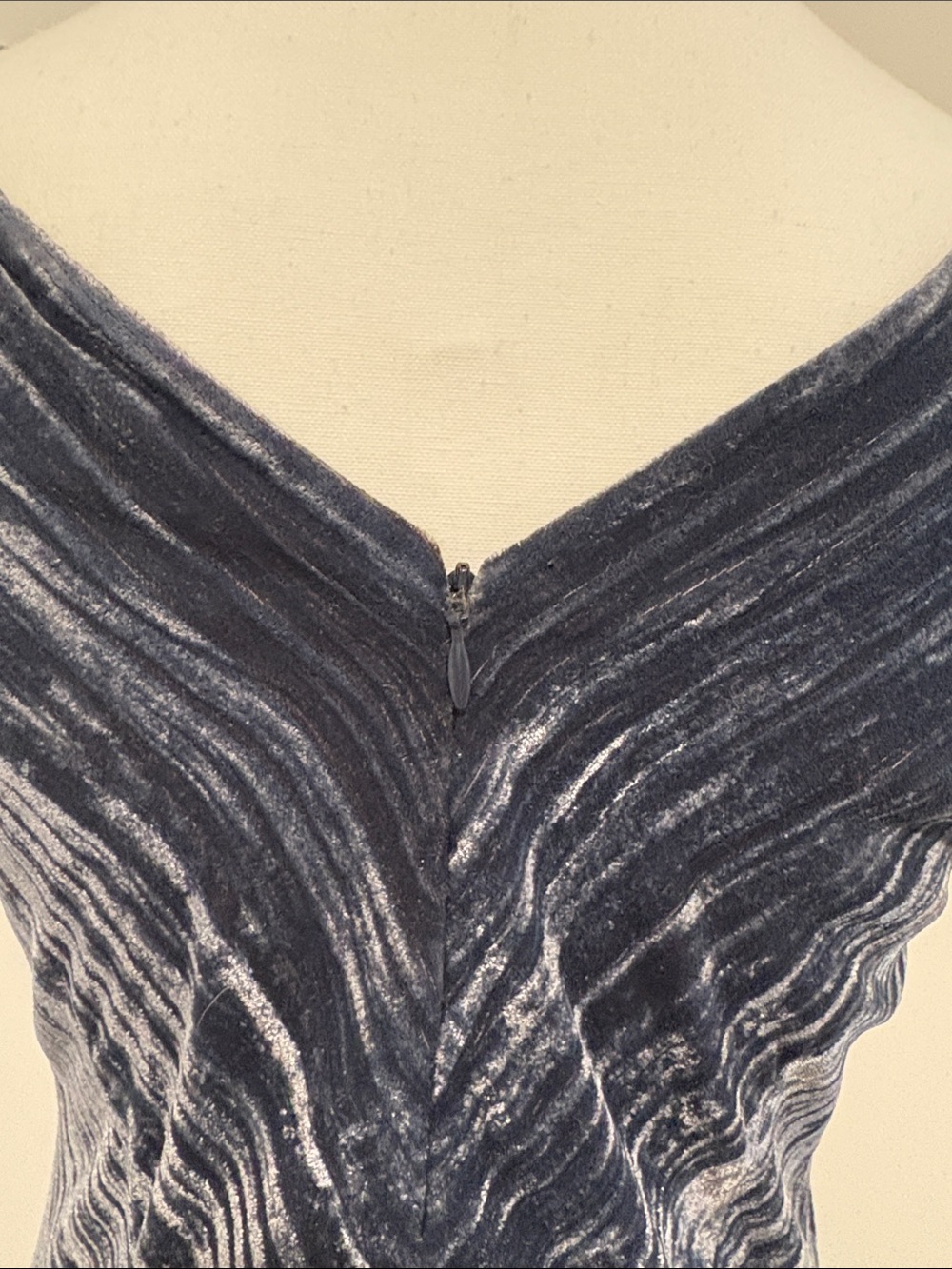 Vince Charcoal Velvet V-Neck Maxi Dress - Picture 4 of 7